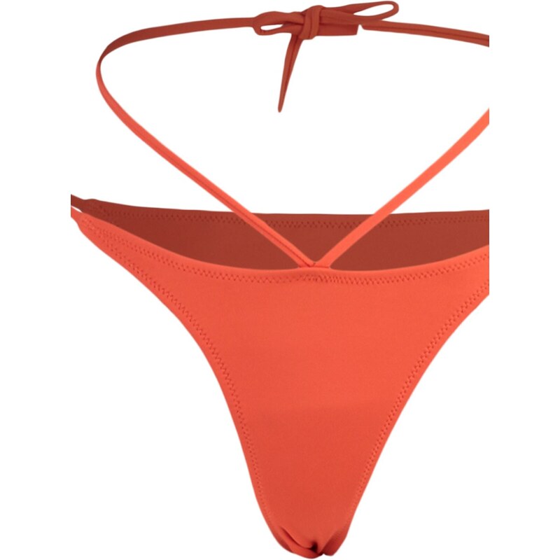 Trendyol Orange Piping High Leg Bikini Bottom