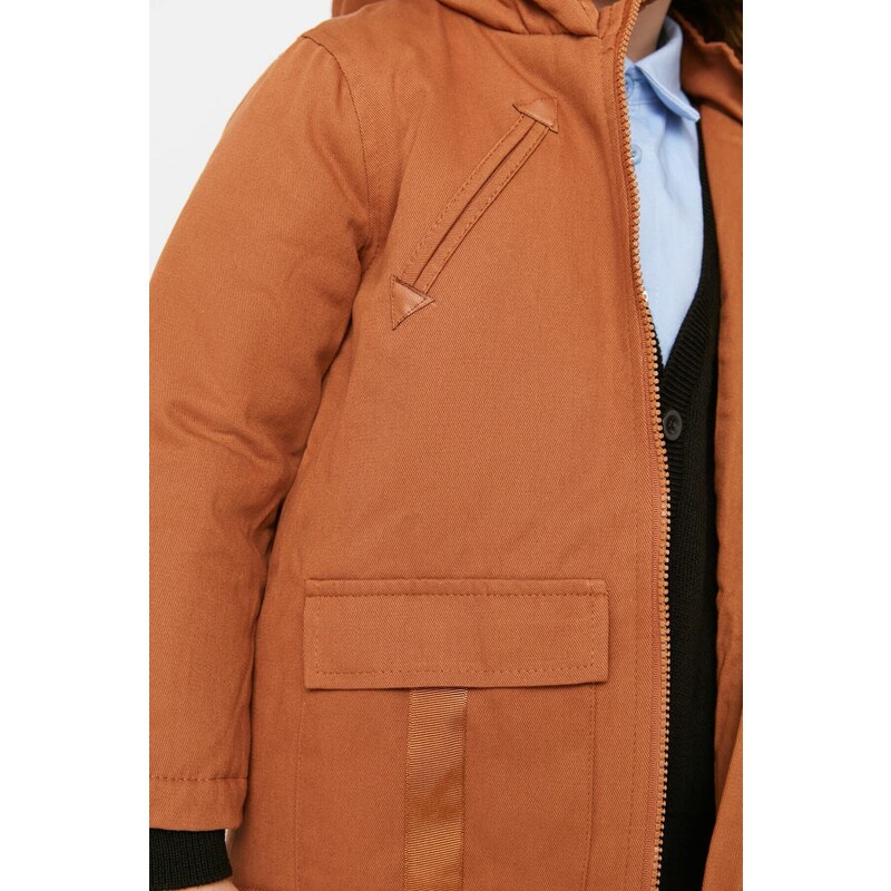 Trendyol Boy Boy Brown Hooded Coat