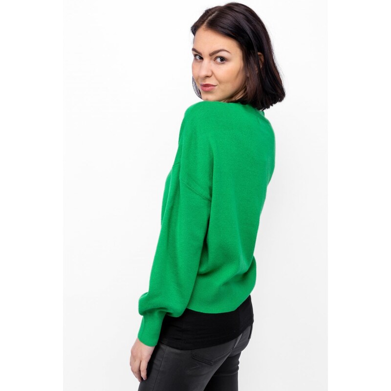 Vero Moda dámský lehký propínací svetr Nancy zelený