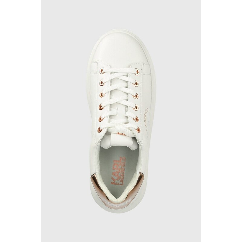 Kožené sneakers boty Karl Lagerfeld KAPRI bílá barva, KL62538
