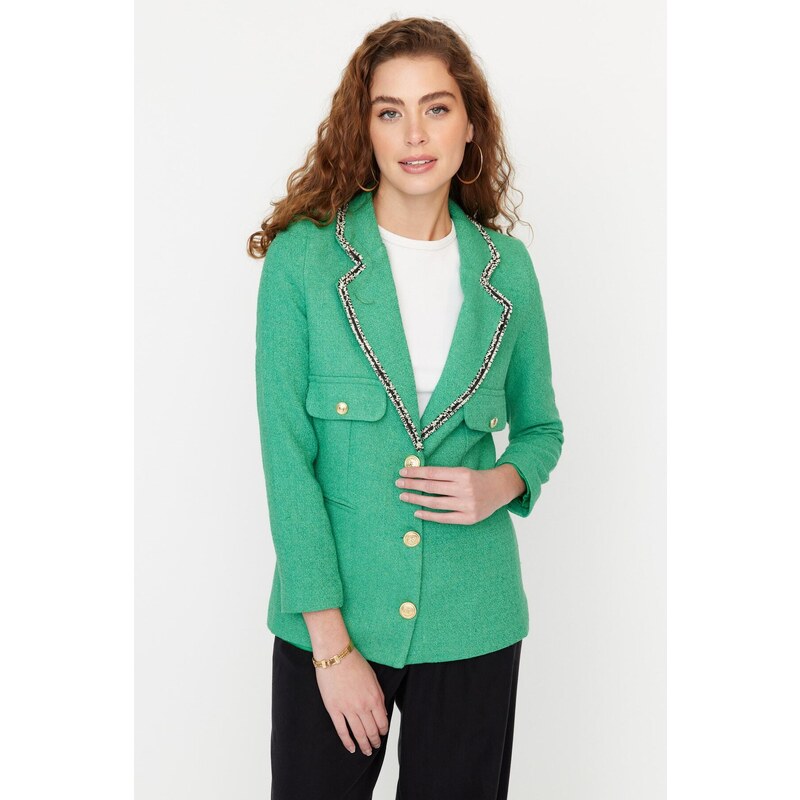 Trendyol Green Woven Tasseled Jacket