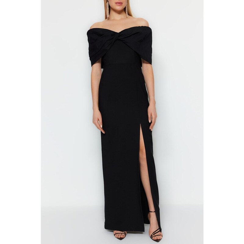 Dámské šaty Trendyol TPRSS23AE00067/Black