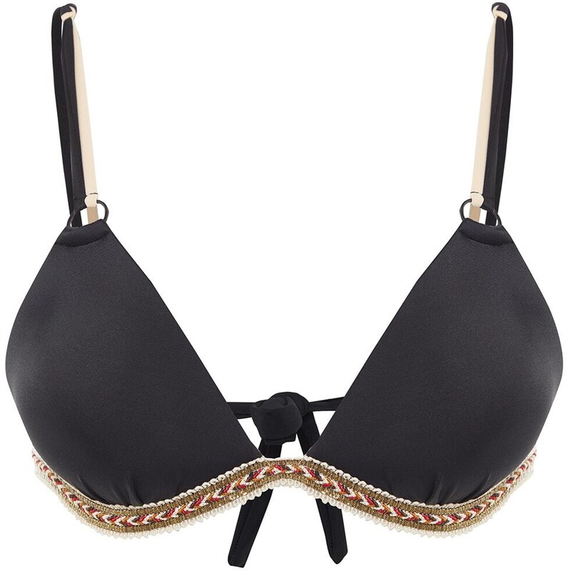 Trendyol Black Underwired Bikini Top With Accessories