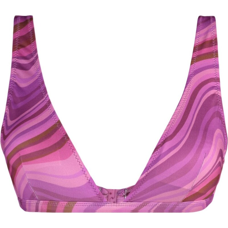 Trendyol Abstract Pattern Triangle Bikini Top