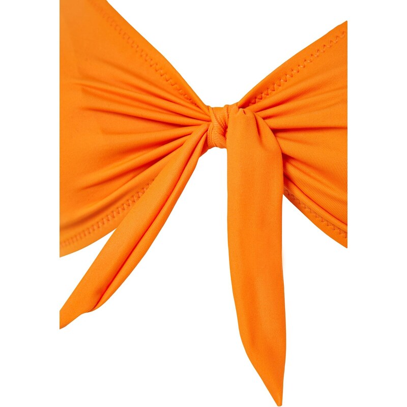 Trendyol Orange Triangle Knot Bikini Top