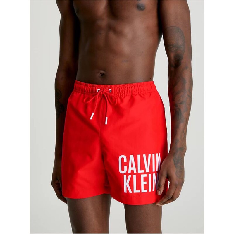 Červené pánské plavky Calvin Klein Underwear - Pánské