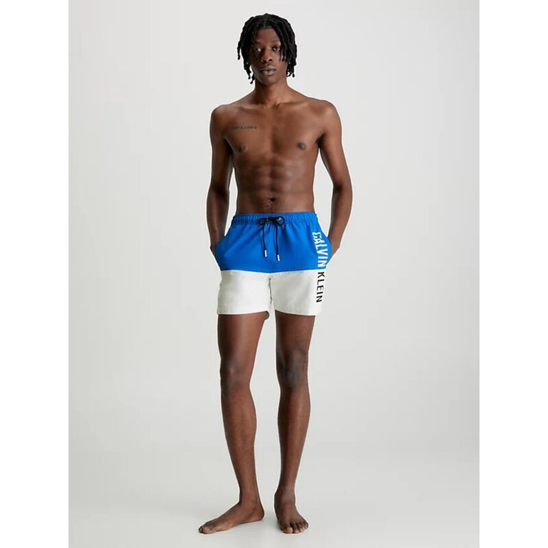 Bílo-modré pánské plavky Calvin Klein Underwear - Pánské
