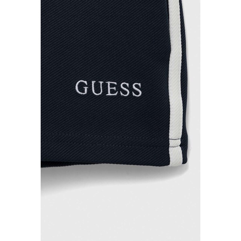 Dětské kraťasy Guess tmavomodrá barva, s aplikací, nastavitelný pas