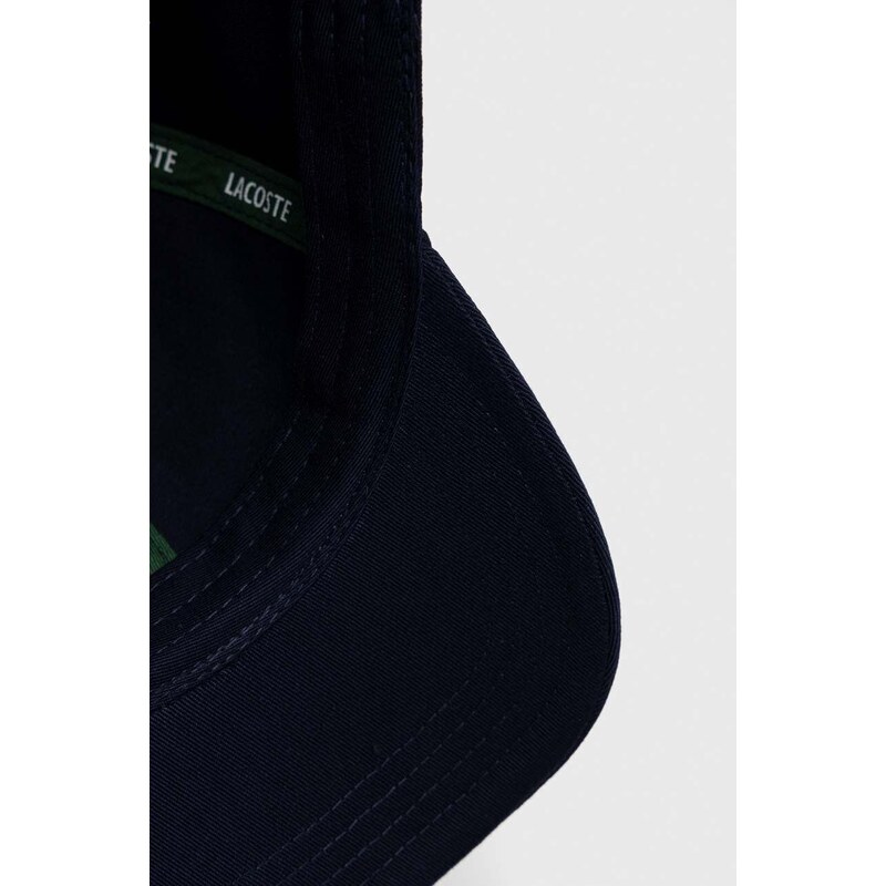 Bavlněná baseballová čepice Lacoste tmavomodrá barva