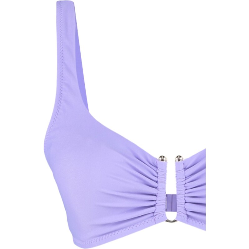 Trendyol Lilac Bralet U Strand Bikini Top