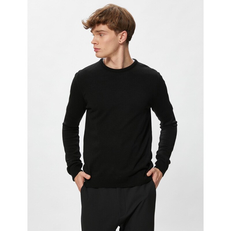 Koton Чоловічий чорний базовий пуловер