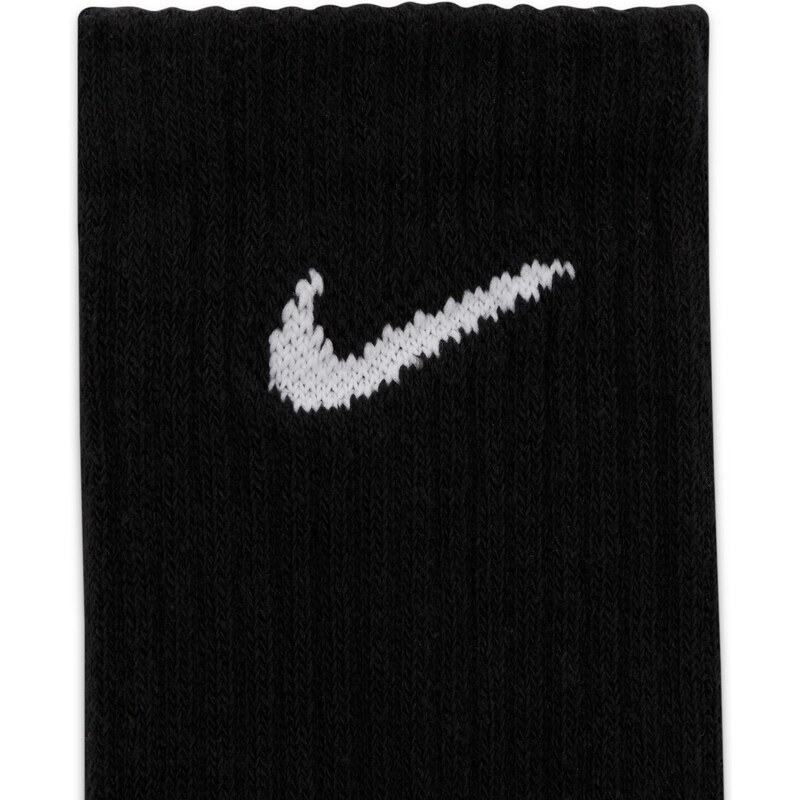 Nike U NK EVERYDAY LTWT CREW 3PR BLACK/WHITE