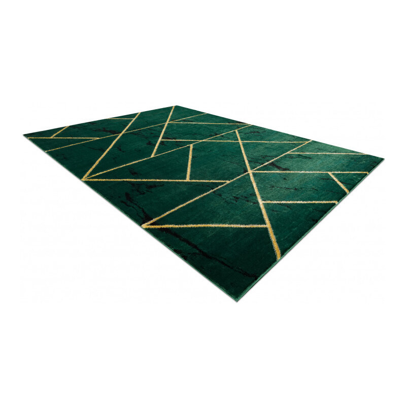 Dywany Łuszczów Kusový koberec Emerald geometric 1012 green and gold - 120x170 cm