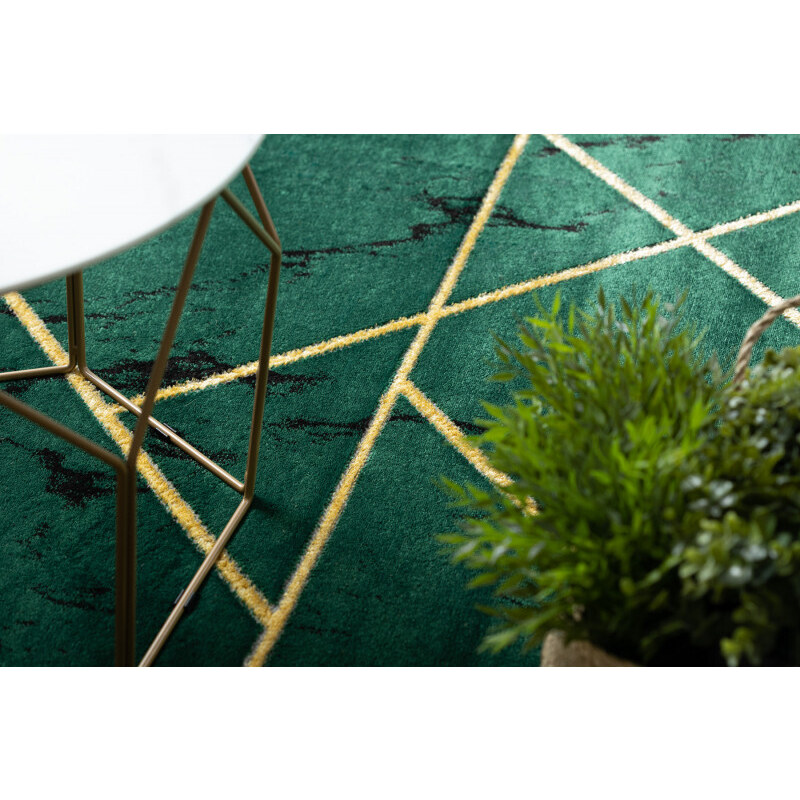Dywany Łuszczów AKCE: 120x170 cm Kusový koberec Emerald geometric 1012 green and gold - 120x170 cm