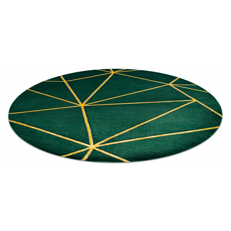 Dywany Łuszczów Kusový koberec Emerald 1013 green and gold kruh - 160x160 (průměr) kruh cm