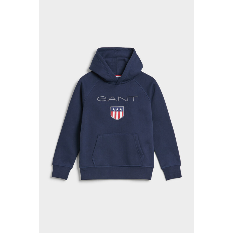 MIKINA GANT SHIELD HOODIE modrá 122/128