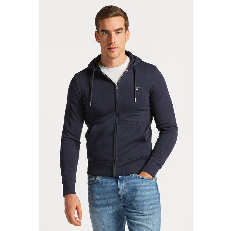 MIKINA GANT D1. THE ORIGINAL FULL ZIP HOODIE modrá S