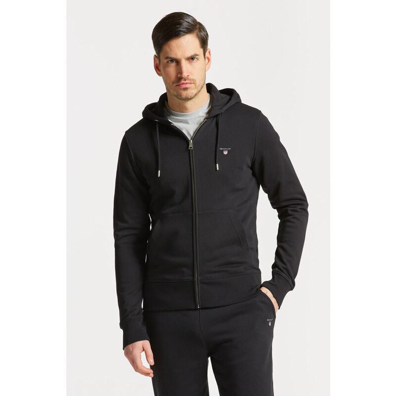 MIKINA GANT D1. THE ORIGINAL FULL ZIP HOODIE černá S