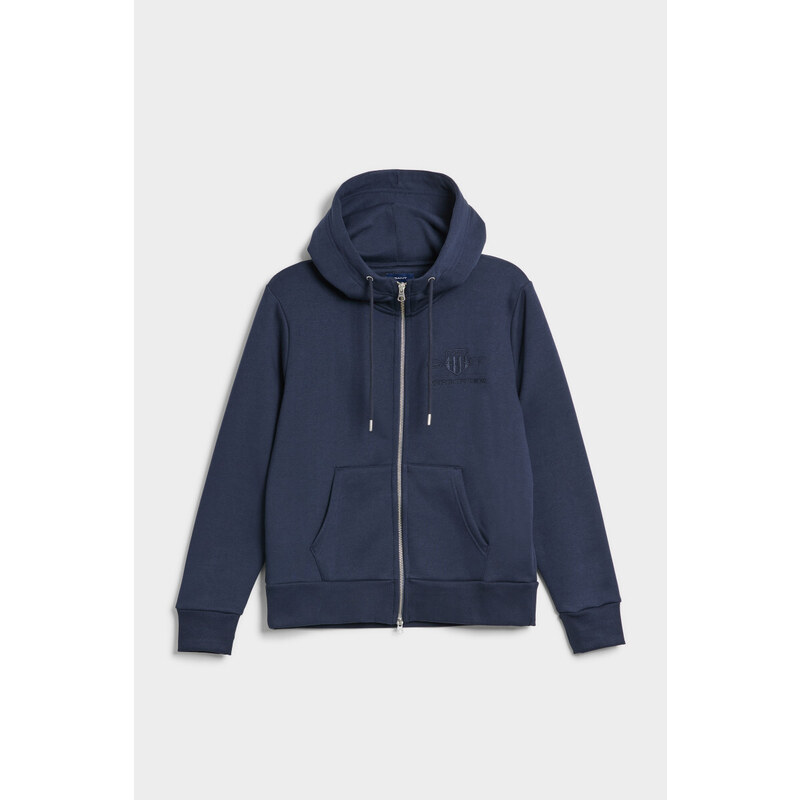 MIKINA GANT REG TONAL SHIELD ZIP HOODIE modrá S