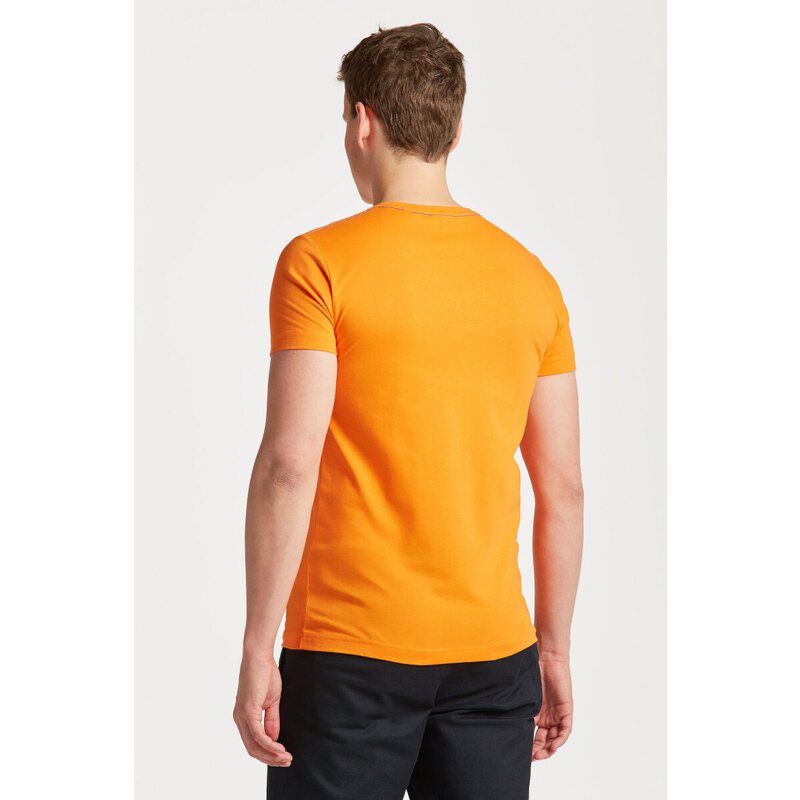 TRIČKO GANT CONTRAST LOGO SS T-SHIRT oranžová M