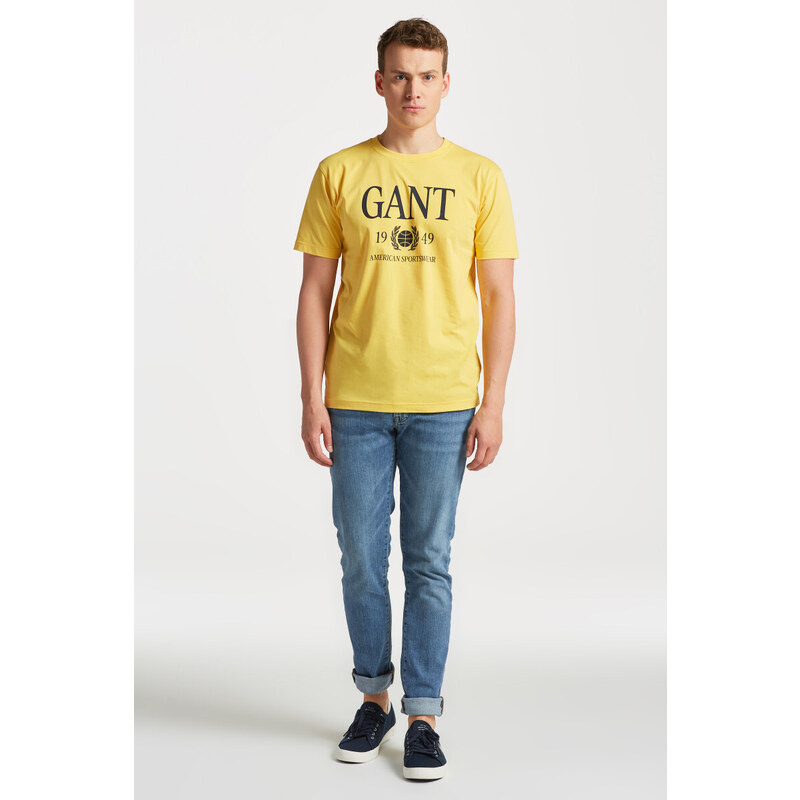 TRIČKO GANT RETRO CREST T-SHIRT žlutá M