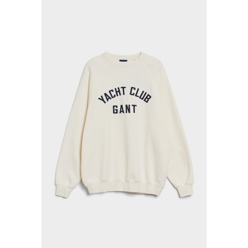 MIKINA GANT YACHT C-NECK RAGLAN bílá L