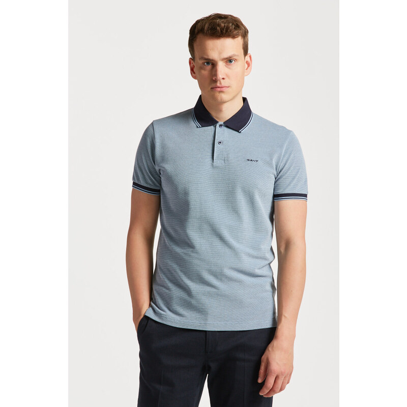 POLOKOŠILE GANT 4-COL OXFORD SS PIQUE modrá 4XL