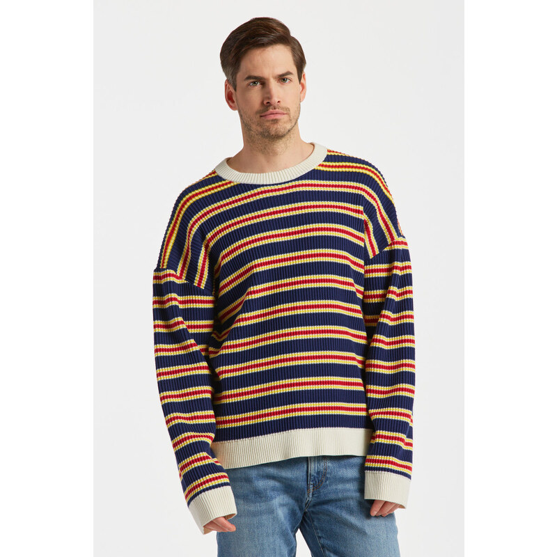 SVETR GANT MULTI STRIPE C-NECK modrá S