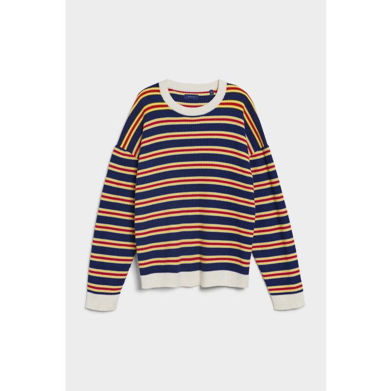 SVETR GANT MULTI STRIPE C-NECK modrá S