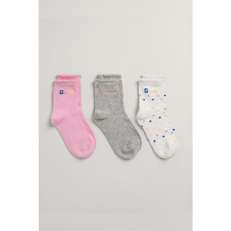 PONOŽKY 3-PACK GANT SOCKS 3-PACK růžová 27/29