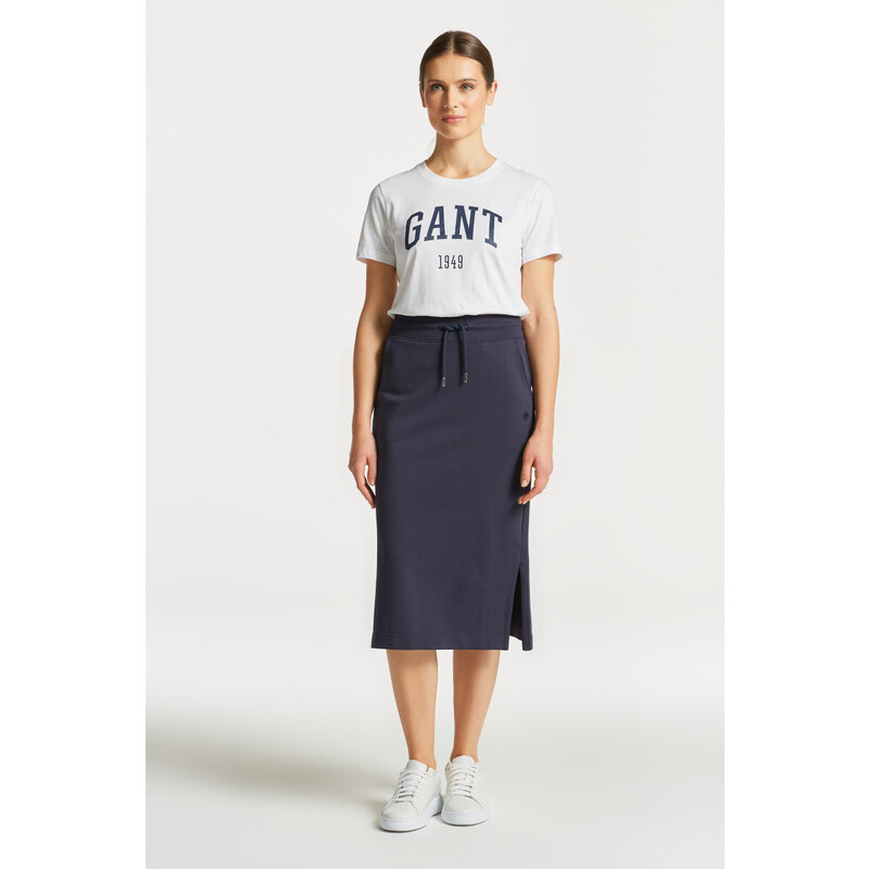 TEPLÁKOVÁ SUKNĚ GANT ICON G ESSENTIAL JERSEY SKIRT modrá XS