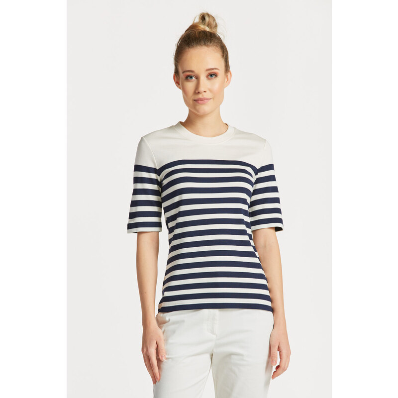 TRIČKO GANT STRIPED SS T-SHIRT bílá S