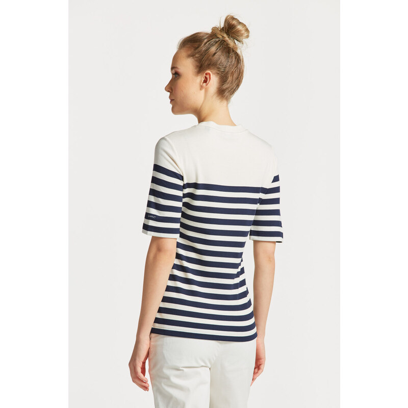 TRIČKO GANT STRIPED SS T-SHIRT bílá S