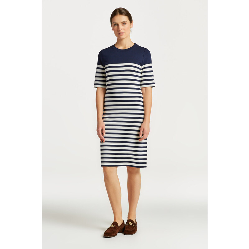 ŠATY GANT STRIPED SS T-SHIRT DRESS modrá XS