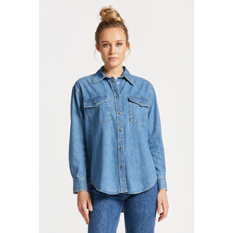 KOŠILE GANT RELAXED DENIM SHIRT modrá 36