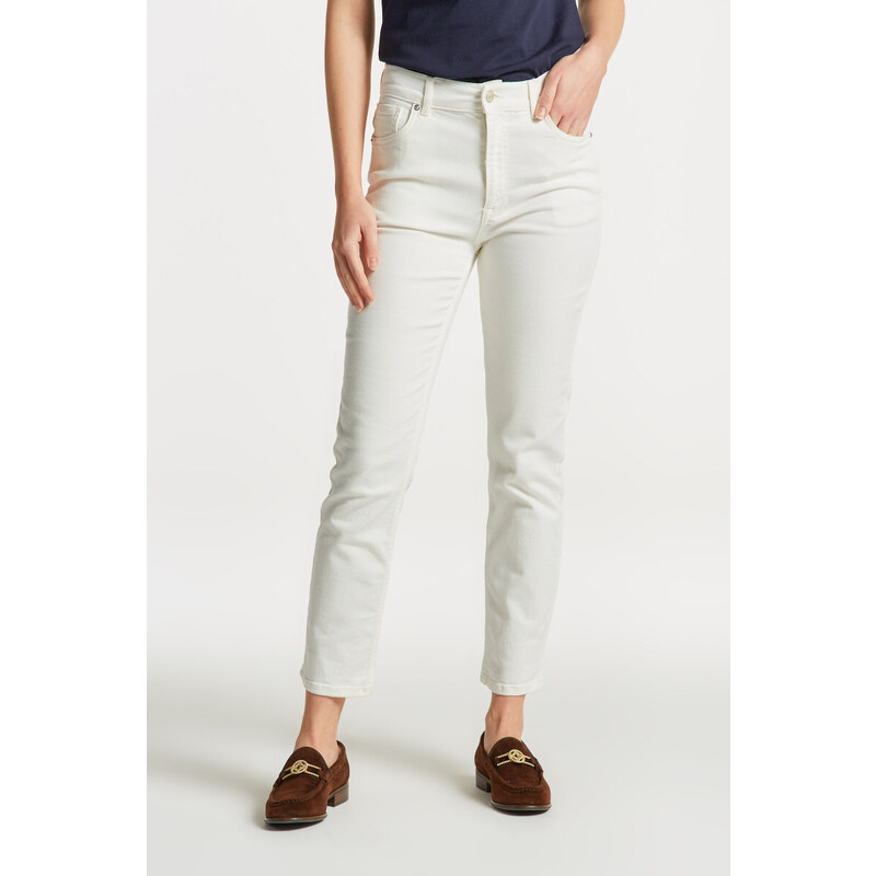 DŽÍNY GANT WHITE CROPPED SLIM JEANS bílá 27