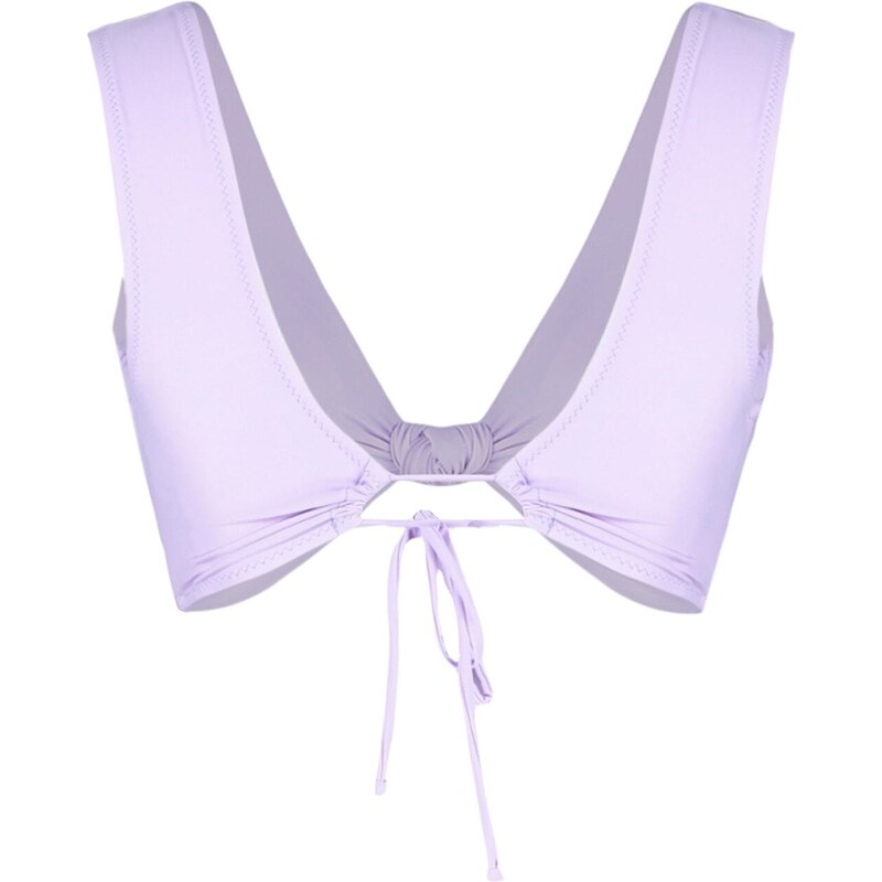 Horní díl bikin Trendyol Lilac Triangle Knot