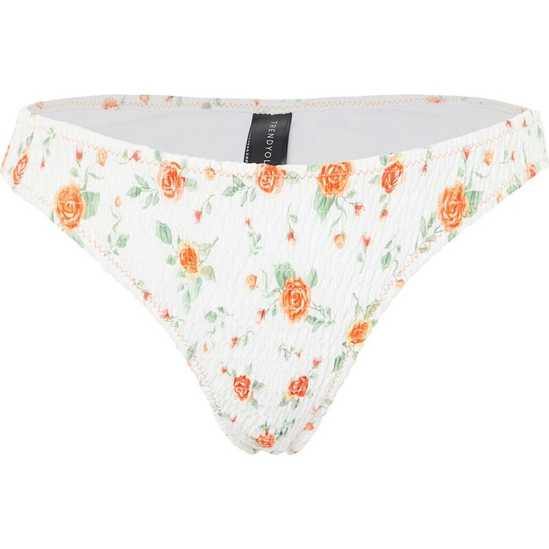 Trendyol Crispy Floral Patterned Gype Low Waist Bikini Bottom