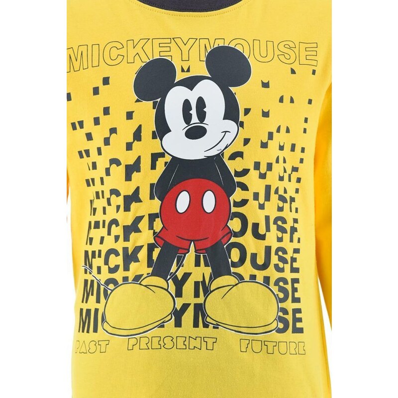 DISNEY MICKEY MOUSE CHLAPECKÉ PYŽAMO - ŽLUTO-ŠEDÉ Barevná