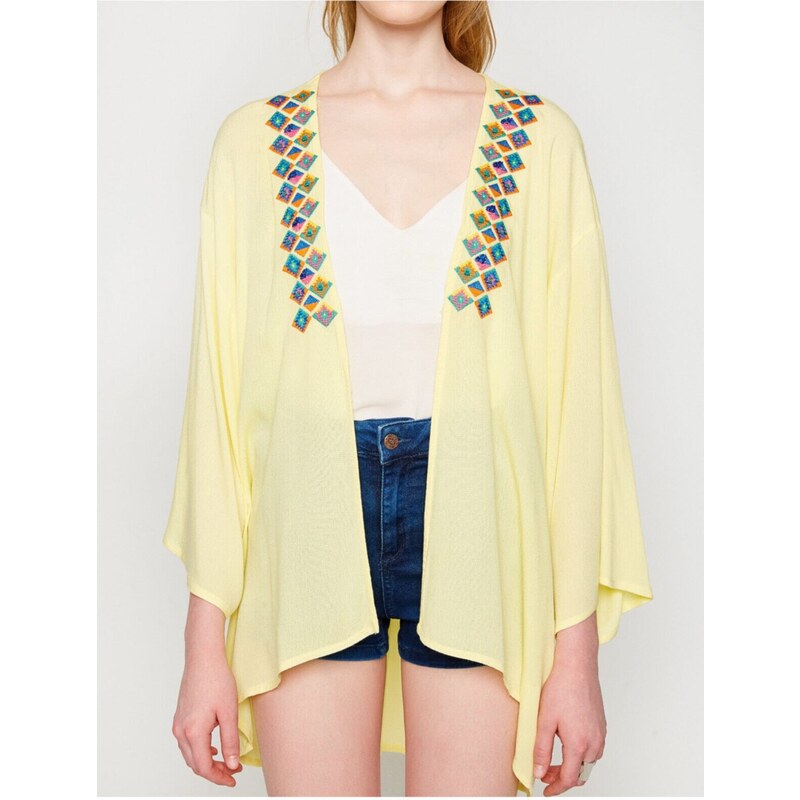 Koton Kimono & Caftan - Žlutá - Regular fit