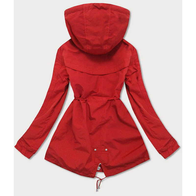 SPEED.A Oboustranná červená-moro dámská bunda parka s kapucí (XW665X)