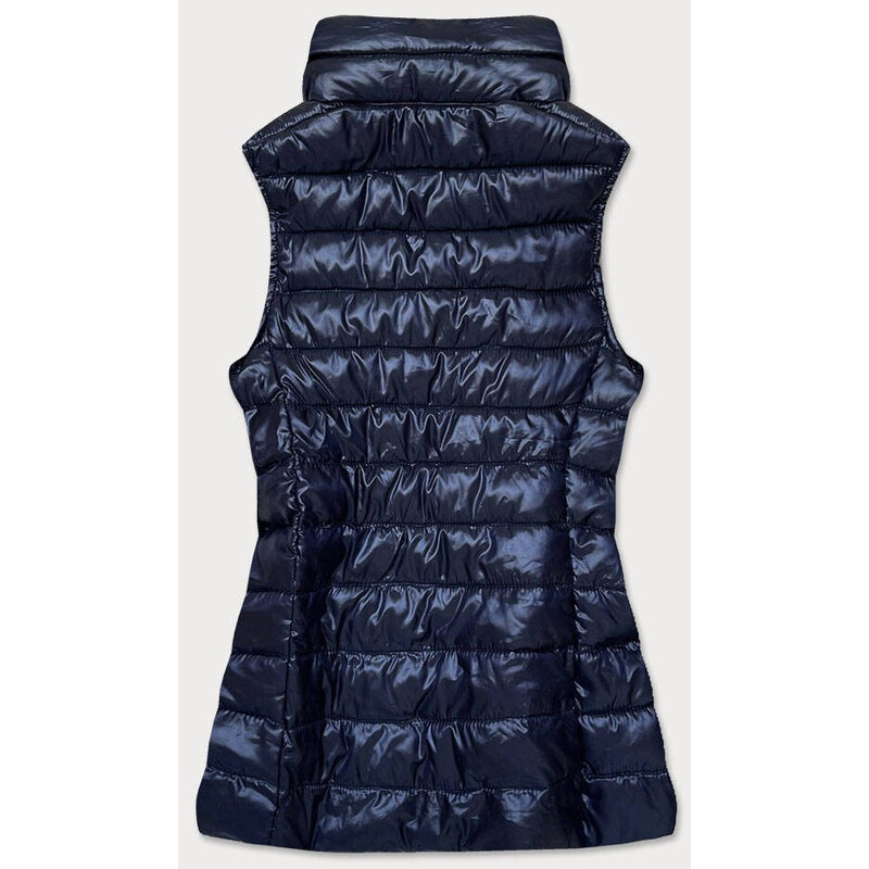 Tmavě modrá prošívaná dámská vesta model 15231288 - Libland