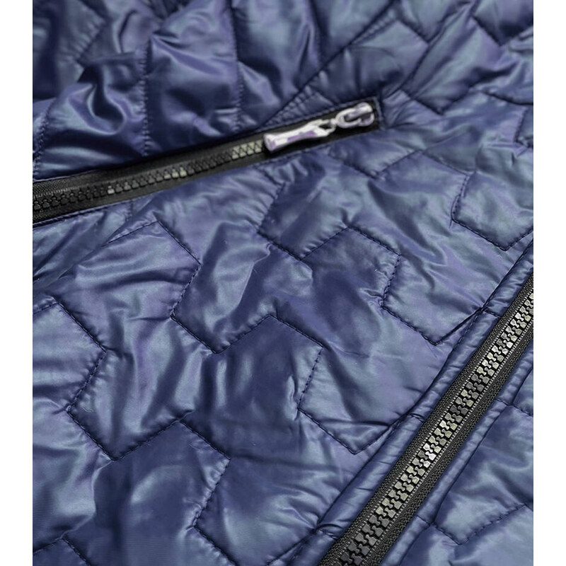 Modrá dámská bunda s prošíváním model 15788667 - S'WEST