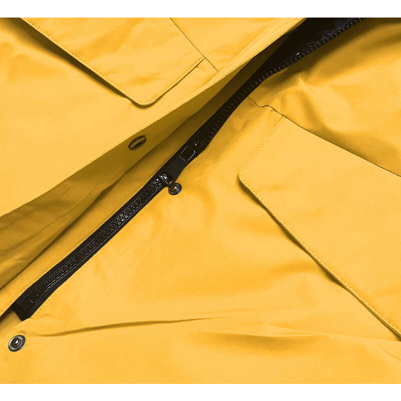 Ann Gissy Žlutá dámská zimní bunda s kapucí (J9-066)