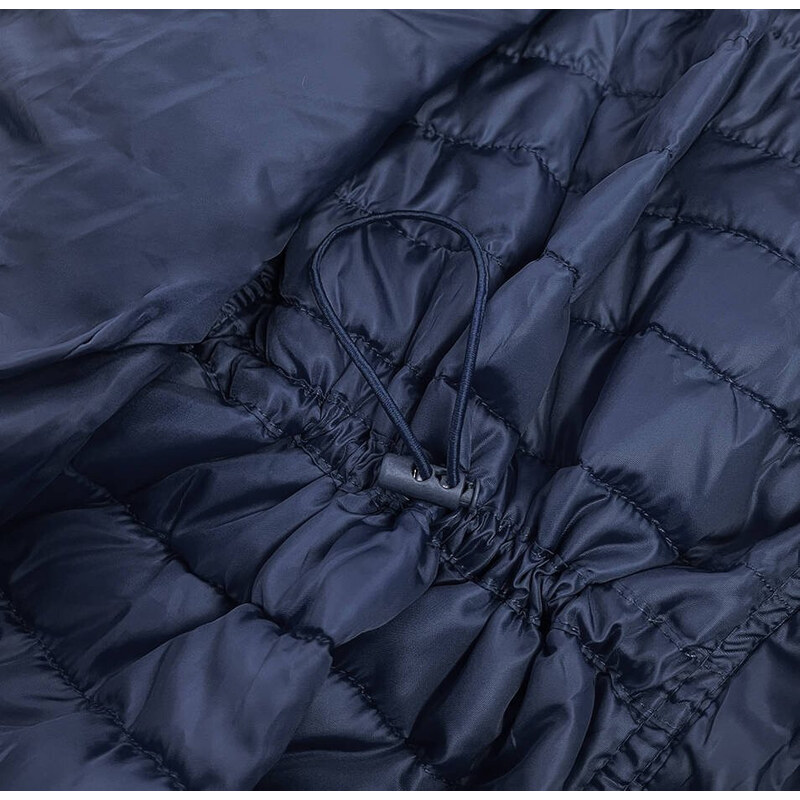 MINORITY Tmavě modrá prošívaná dámská bunda se stojáčkem (7611)