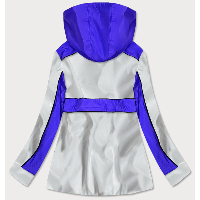 ZAC&ZOE Světle modro-bílá dámská bunda větrovka s kapucí (YR1967)