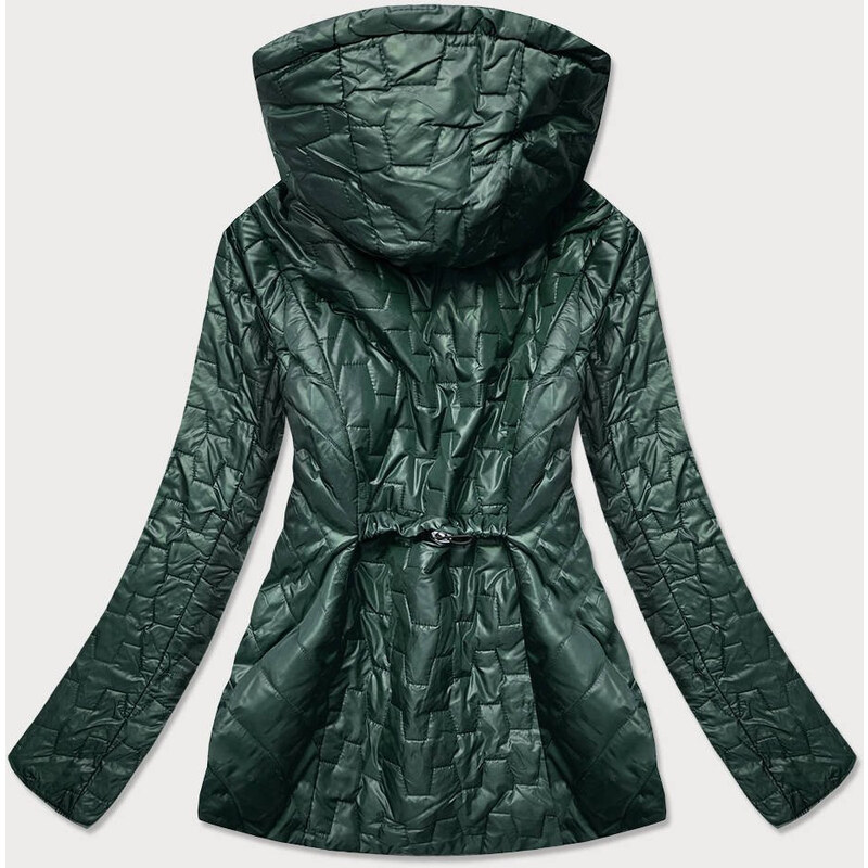 S'WEST Dámská prošívaná bunda v lahvově zelené barvě (BR0121)