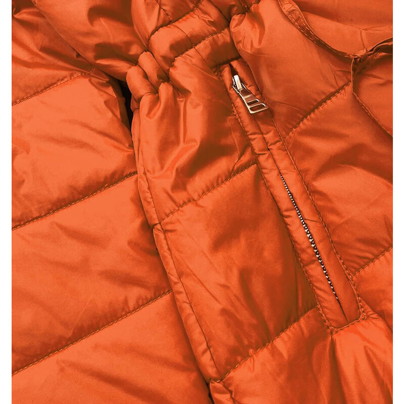 MHM Oranžová oboustranná dámská bunda (W556-1)