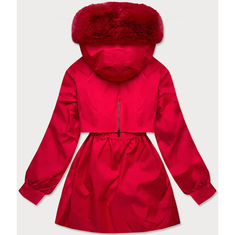 S'WEST Červená dámská zimní bunda s odepínací podšívkou (b2715-4)