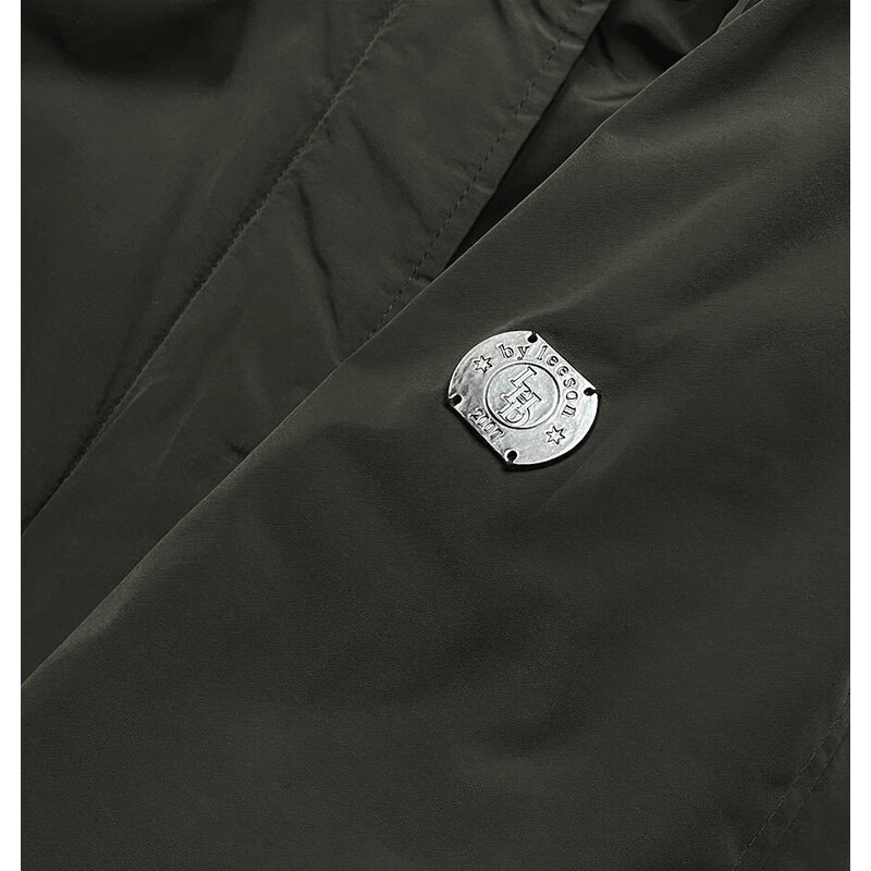 LHD Dámská zimní bunda v khaki barvě (M21309)